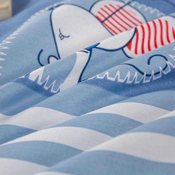 91家纺网 家纺一手货源 找家纺 上学郎家居 2025新款全棉13070学生宿舍三件套单人床床单被套纯棉六件套学生床上用品 快乐星球