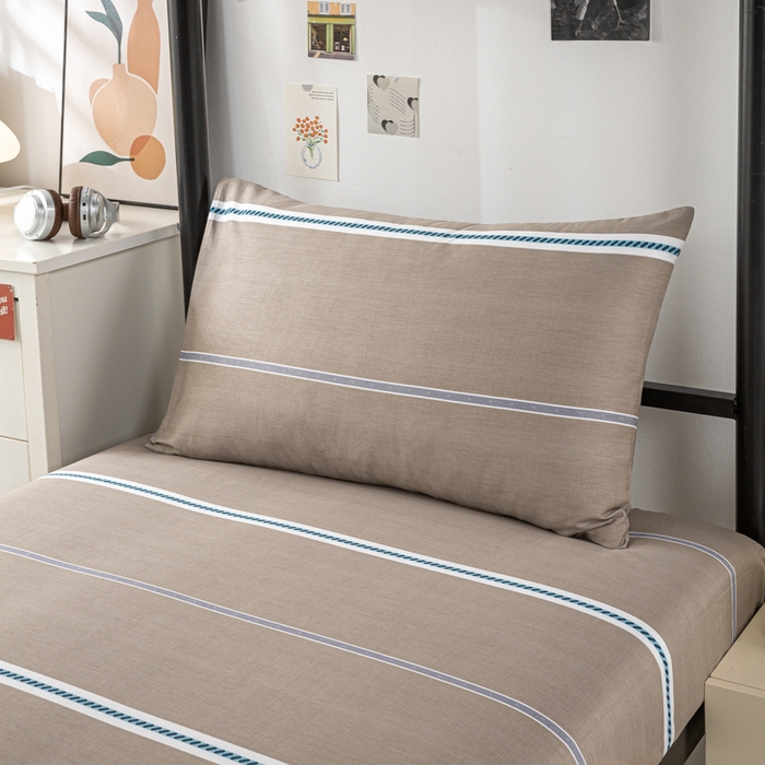 91家纺网 家纺一手货源 找家纺 上学郎家居 2025新款全棉13070学生宿舍三件套单人床床单被套纯棉六件套学生床上用品 旅途