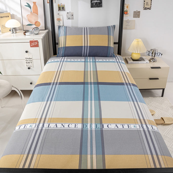 91家纺网 家纺一手货源 找家纺 上学郎家居 2025新款全棉13070学生宿舍三件套单人床床单被套纯棉六件套学生床上用品 马尔代夫-兰