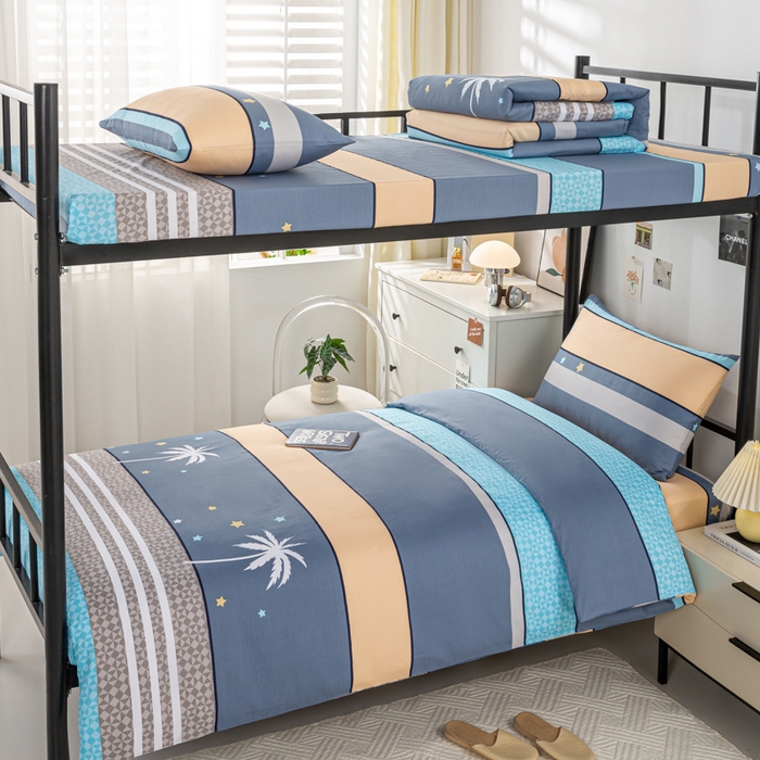 上学郎家居 2025新款全棉13070学生宿舍三件套单人床床单被套纯棉六件套学生床上用品 漫步云端