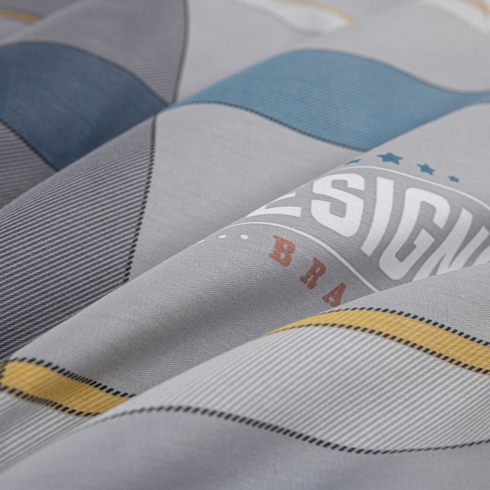 91家纺网 家纺一手货源 找家纺 上学郎家居 2025新款全棉13070学生宿舍三件套单人床床单被套纯棉六件套学生床上用品 摩卡庄园-灰