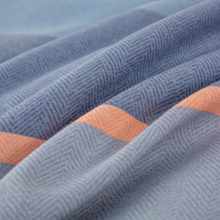 91家纺网 家纺一手货源 找家纺 上学郎家居 2025新款全棉学生宿舍三件套单人床床单被套纯棉六件套学生三件套床上用品 轻居-桔