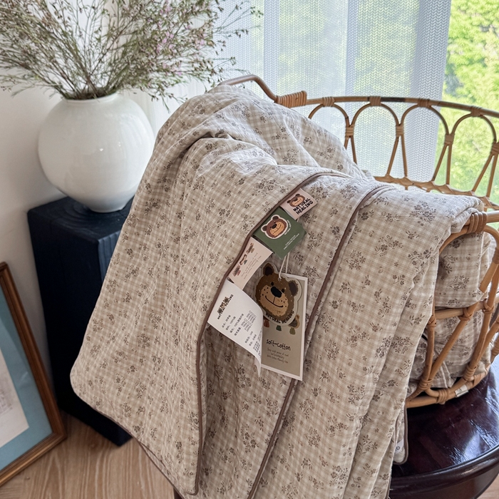 91家纺网 家纺一手货源 找家纺 （总）U被家纺2025新款全棉单层纱布家居夏凉被四季被春秋被【下午茶系列】