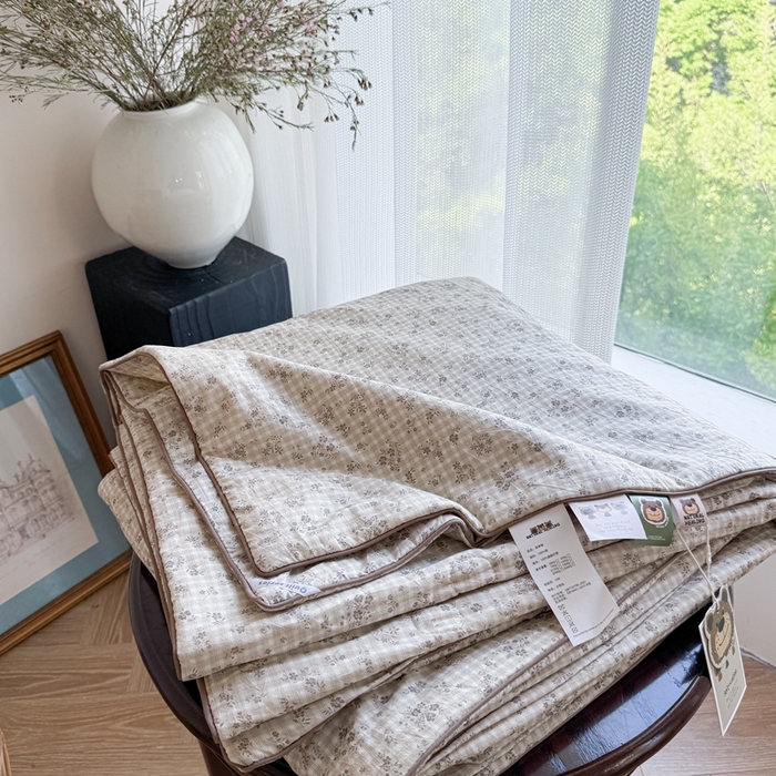 91家纺网 家纺一手货源 找家纺 （总）U被家纺2025新款全棉单层纱布家居夏凉被四季被春秋被【下午茶系列】