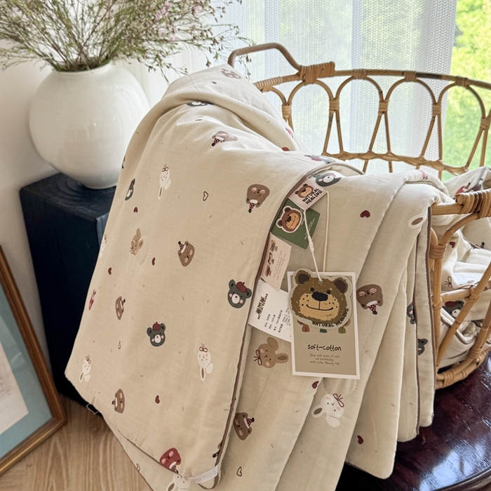 91家纺网 家纺一手货源 找家纺 （总）U被家纺2025新款全棉双层纱家居夏凉被四季被春秋被【香奈系列】