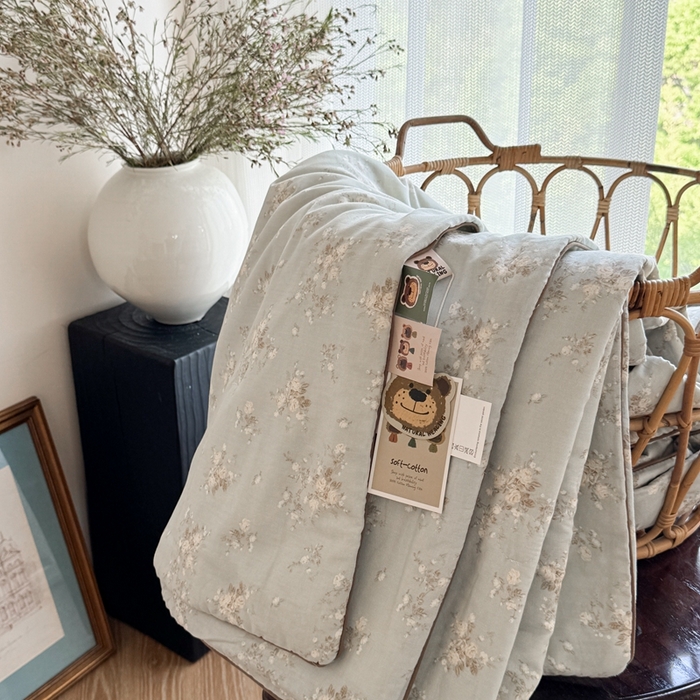 91家纺网 家纺一手货源 找家纺 （总）U被家纺2025新款全棉双层纱家居夏凉被四季被春秋被【香奈系列】