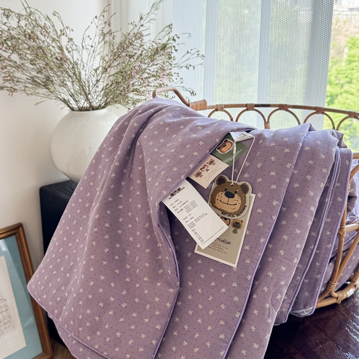 91家纺网 家纺一手货源 找家纺 （总）U被家纺2025新款全棉双层纱家居夏凉被四季被春秋被【香奈系列】