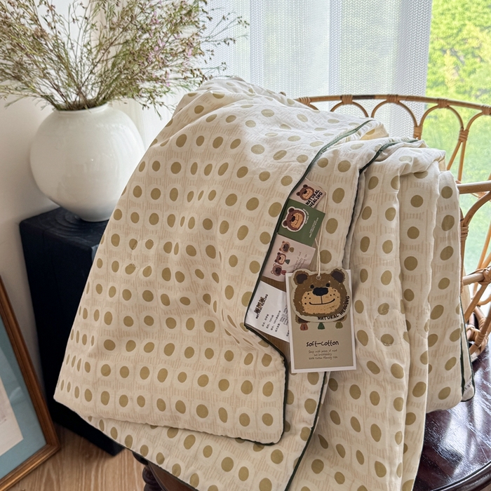 91家纺网 家纺一手货源 找家纺 （总）U被家纺2025新款全棉双层纱家居夏凉被四季被春秋被【香奈系列】