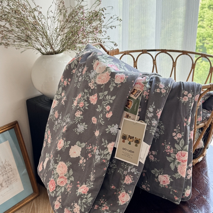 91家纺网 家纺一手货源 找家纺 （总）U被家纺2025新款全棉双层纱家居夏凉被四季被春秋被【香奈系列】