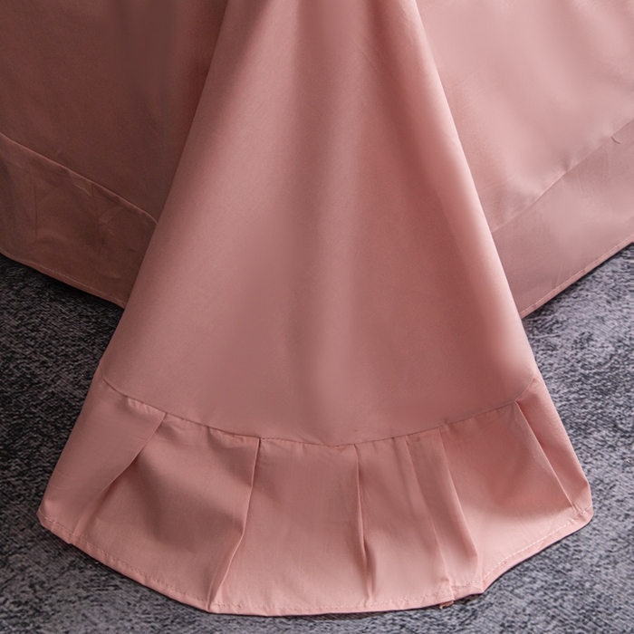 91家纺网 家纺一手货源 找家纺 简约家纺2025新款全棉长绒棉贡缎大提花四件套（礼盒包装款） 雅芙豆沙