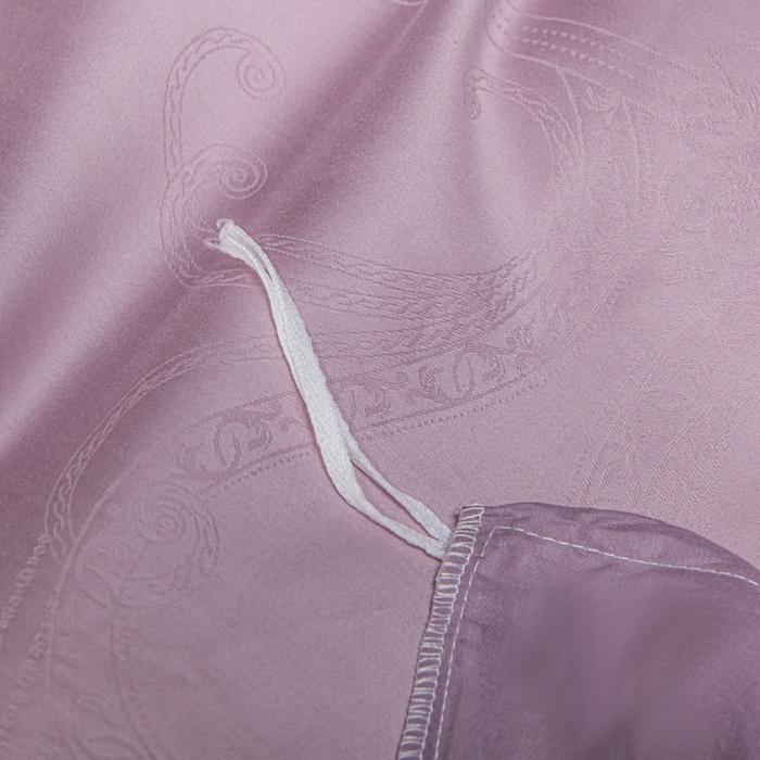 91家纺网 家纺一手货源 找家纺 简约家纺2025新款全棉长绒棉贡缎大提花四件套（礼盒包装款） 雅芙藕荷