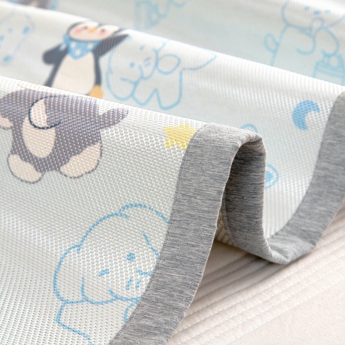 91家纺网 家纺一手货源 找家纺 鱼宝2025新款儿童冰藤枕套 冰雪企鹅