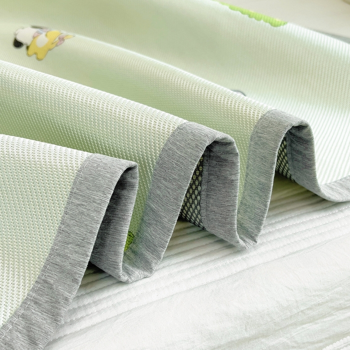 91家纺网 家纺一手货源 找家纺 鱼宝2025新款儿童冰藤枕套 花园熊猫