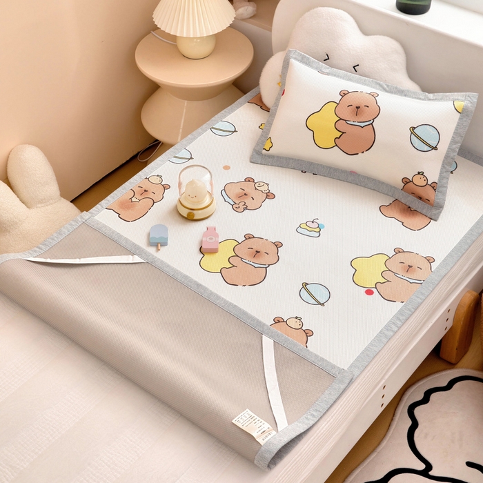 91家纺网 家纺一手货源 找家纺 鱼宝2025新款儿童冰藤枕套 卡卡巴拉