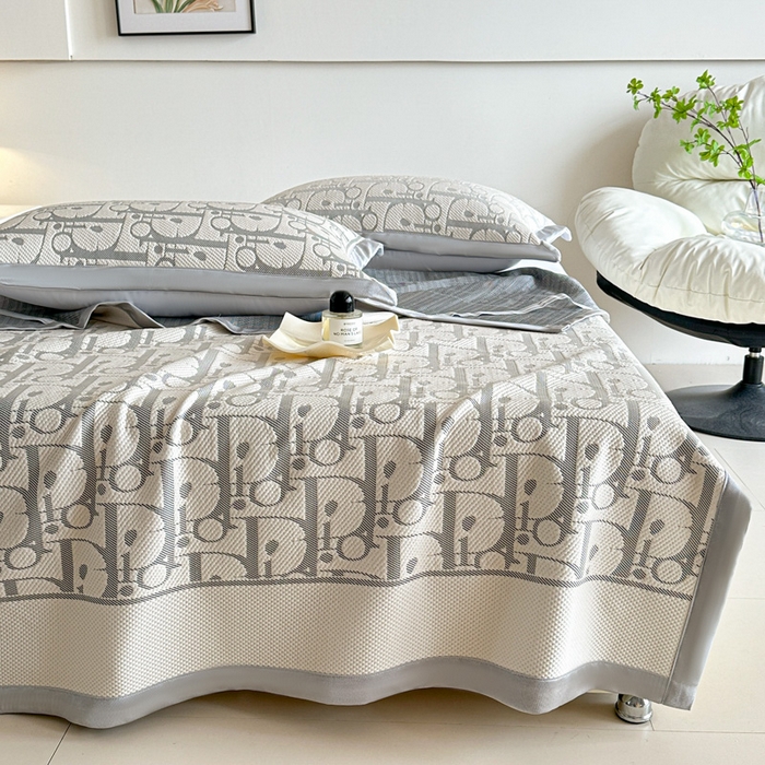 91家纺网 家纺一手货源 找家纺 紫碧螺家纺 2025新款冰感针织空调垫凉席席子 浅灰色