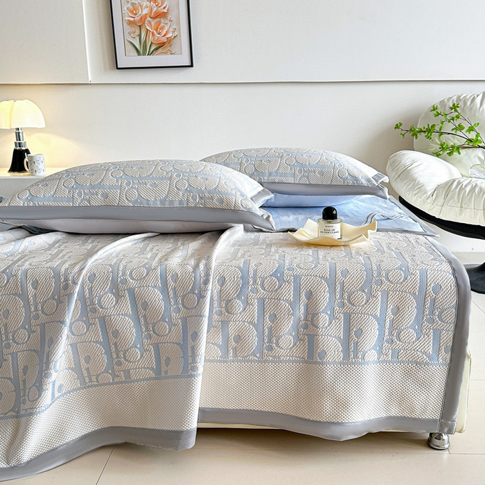 91家纺网 家纺一手货源 找家纺 紫碧螺家纺 2025新款冰感针织空调垫凉席席子 淡蓝色