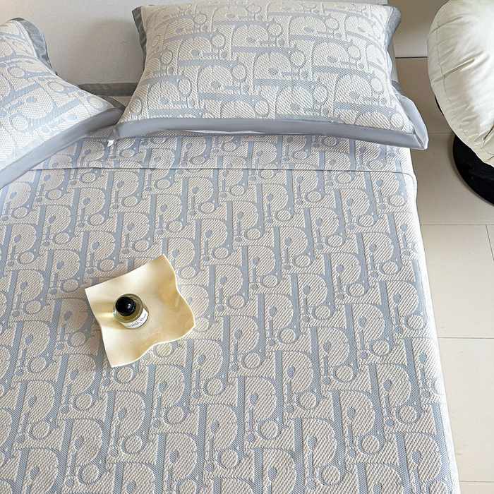 91家纺网 家纺一手货源 找家纺 紫碧螺家纺 2025新款冰感针织空调垫凉席席子 淡蓝色