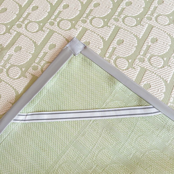 91家纺网 家纺一手货源 找家纺 紫碧螺家纺 2025新款冰感针织空调垫凉席席子 嫩绿色