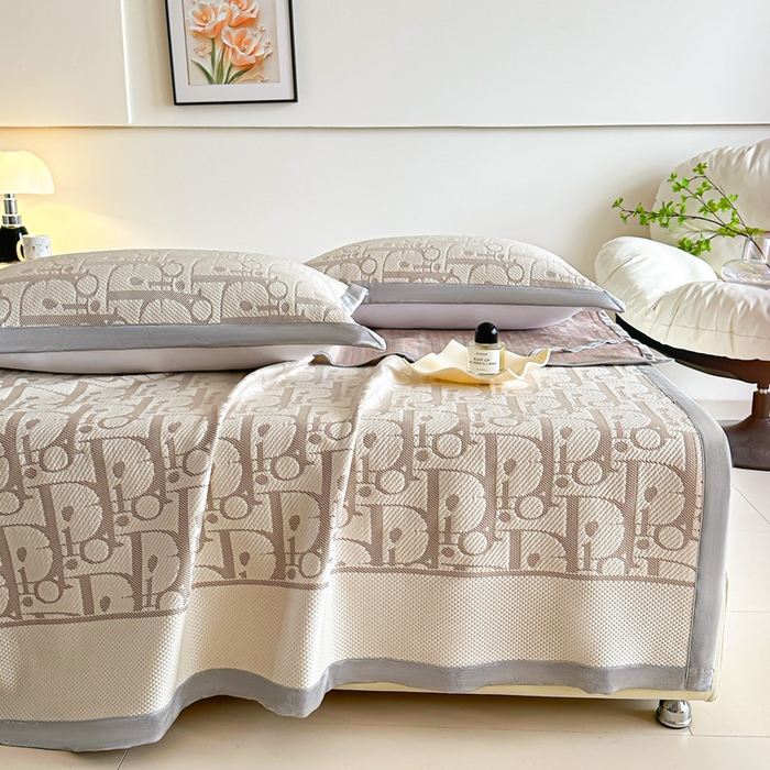 91家纺网 家纺一手货源 找家纺 紫碧螺家纺 2025新款冰感针织空调垫凉席席子 咖色