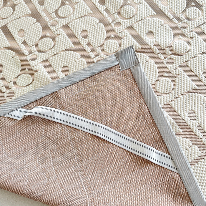 91家纺网 家纺一手货源 找家纺 紫碧螺家纺 2025新款冰感针织空调垫凉席席子 咖色