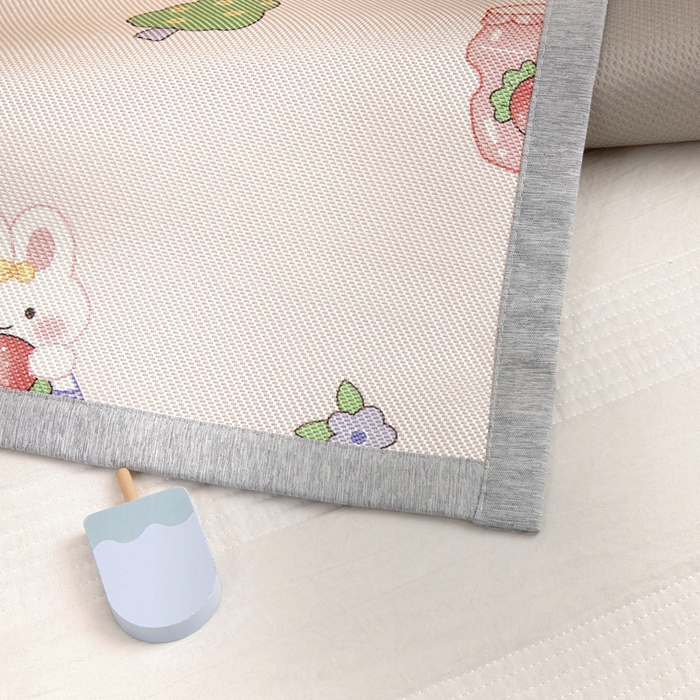 91家纺网 家纺一手货源 找家纺 鱼宝2025新款儿童冰藤枕套 小兔姑娘