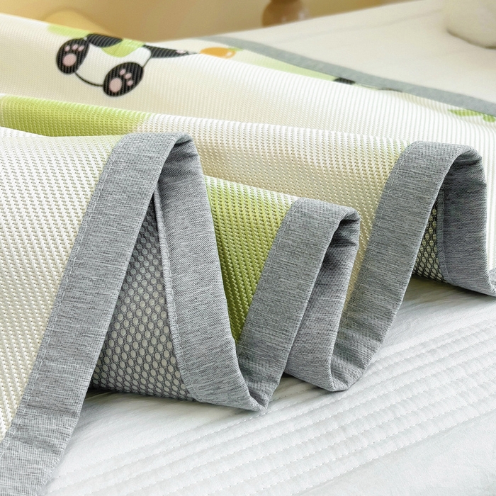 91家纺网 家纺一手货源 找家纺 鱼宝2025新款儿童冰藤枕套 熊猫宝贝