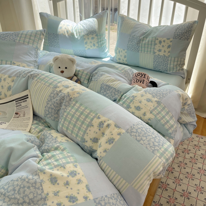 91家纺网 家纺一手货源 找家纺 （总）XIWEN-希文家纺 2025新款A类全棉纯棉有氧双层纱四件套