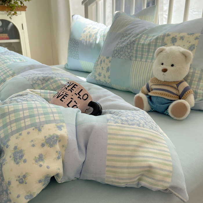 91家纺网 家纺一手货源 找家纺 （总）XIWEN-希文家纺 2025新款A类全棉纯棉有氧双层纱四件套