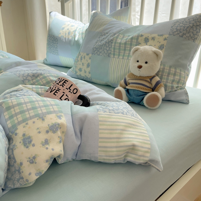 91家纺网 家纺一手货源 找家纺 （总）XIWEN-希文家纺 2025新款A类全棉纯棉有氧双层纱四件套