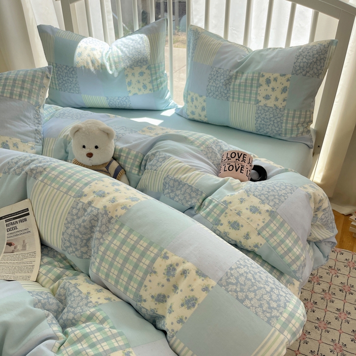 91家纺网 家纺一手货源 找家纺 （总）XIWEN-希文家纺 2025新款A类全棉纯棉有氧双层纱四件套