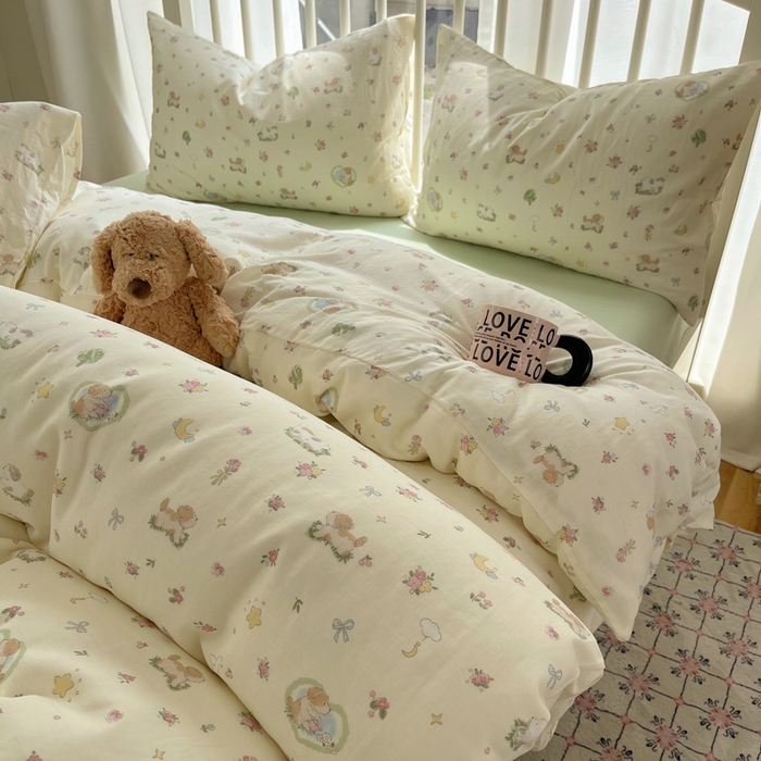 91家纺网 家纺一手货源 找家纺 （总）XIWEN-希文家纺 2025新款A类全棉纯棉有氧双层纱四件套