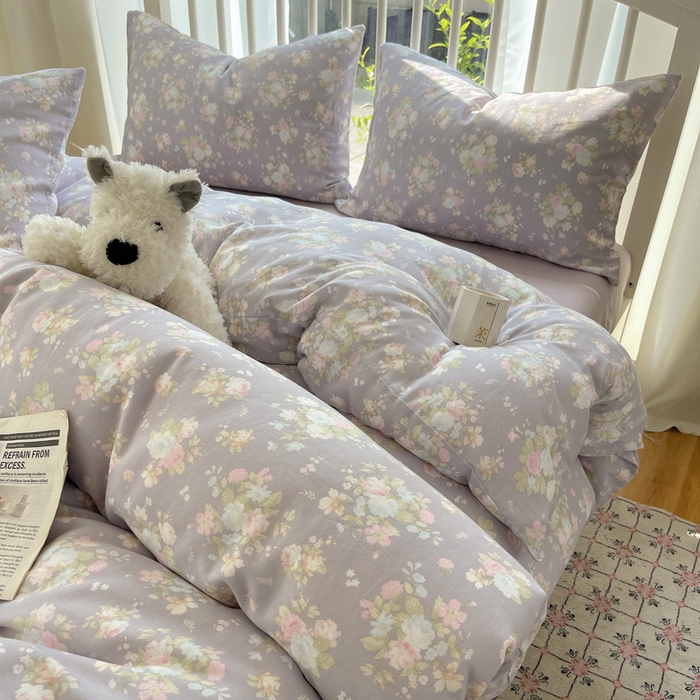 91家纺网 家纺一手货源 找家纺 （总）XIWEN-希文家纺 2025新款A类全棉纯棉有氧双层纱四件套