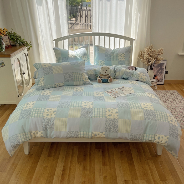 91家纺网 家纺一手货源 找家纺 （总）XIWEN-希文家纺 2025新款A类全棉纯棉有氧双层纱四件套