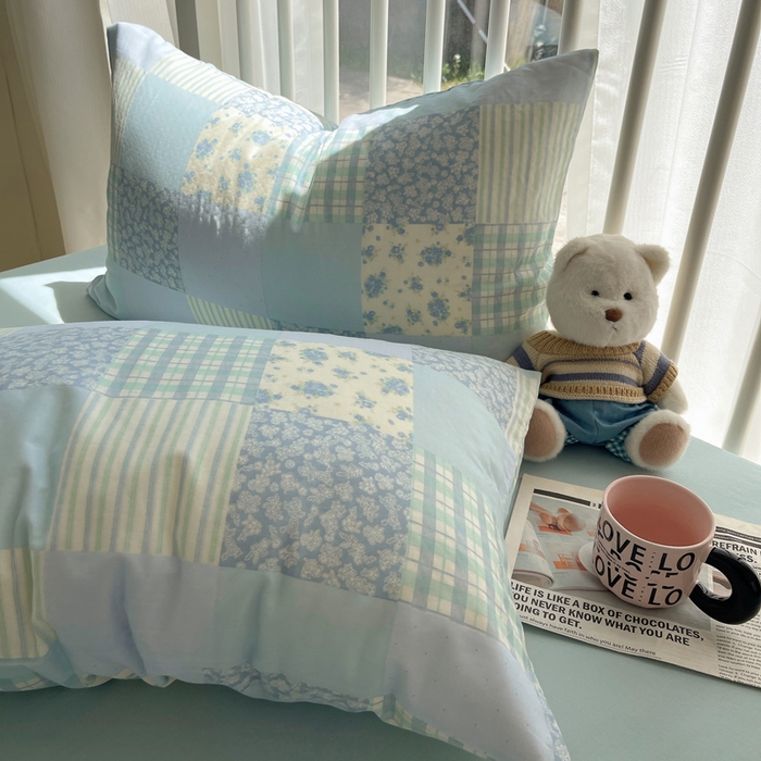 91家纺网 家纺一手货源 找家纺 XIWEN-希文家纺 2025新款A类全棉纯棉有氧双层纱四件套 百福-兰