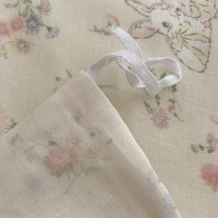 91家纺网 家纺一手货源 找家纺 XIWEN-希文家纺 2025新款A类全棉纯棉有氧双层纱四件套 萝莉兔