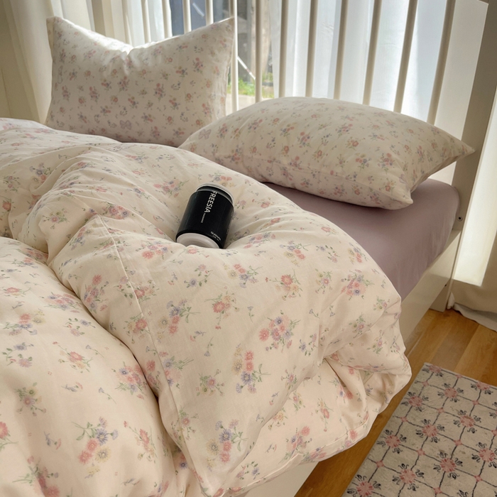 91家纺网 家纺一手货源 找家纺 XIWEN-希文家纺 2025新款A类全棉纯棉有氧双层纱四件套 萝莉兔