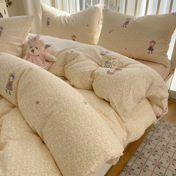 91家纺网 家纺一手货源 找家纺 （总）XIWEN-希文家纺 2025新款A类全棉纯棉有氧双层纱四件套