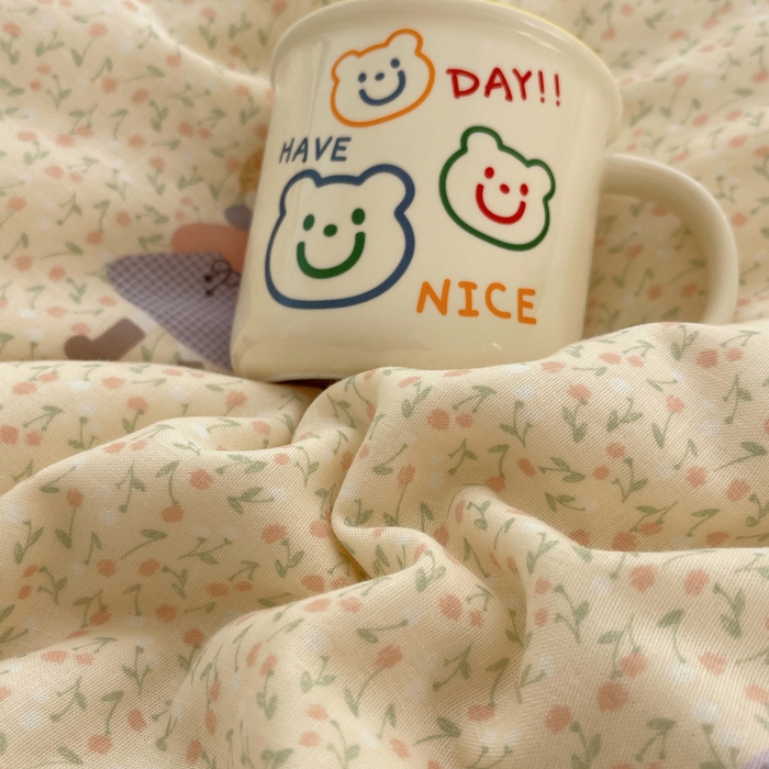 91家纺网 家纺一手货源 找家纺 XIWEN-希文家纺 2025新款A类全棉纯棉有氧双层纱四件套 春日女孩