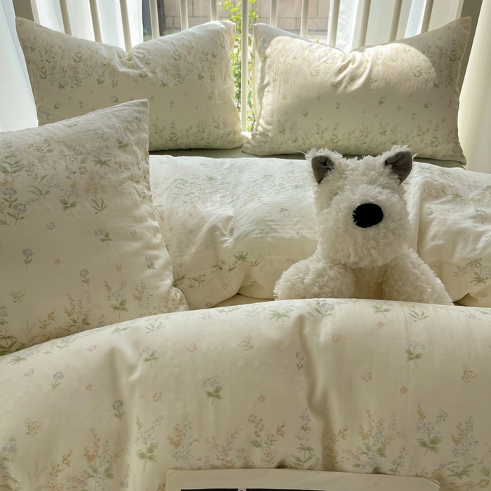 91家纺网 家纺一手货源 找家纺 XIWEN-希文家纺 2025新款A类全棉纯棉有氧双层纱四件套 绿姿