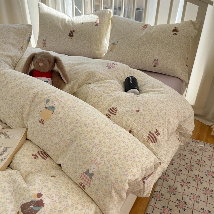 91家纺网 家纺一手货源 找家纺 （总）XIWEN-希文家纺 2025新款A类全棉纯棉有氧双层纱四件套