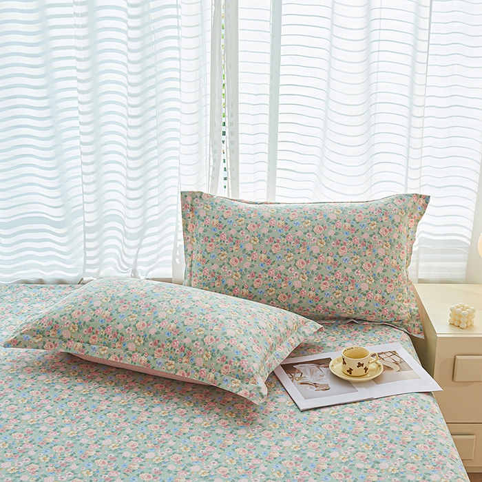91家纺网 家纺一手货源 找家纺 （总）睡美美家纺 2025新款ins风舒适全棉印花系列单被套