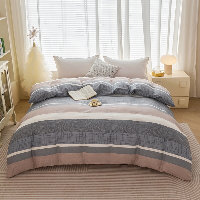 91家纺网 家纺一手货源 找家纺 （总）睡美美家纺 2025新款ins风舒适全棉印花系列单被套