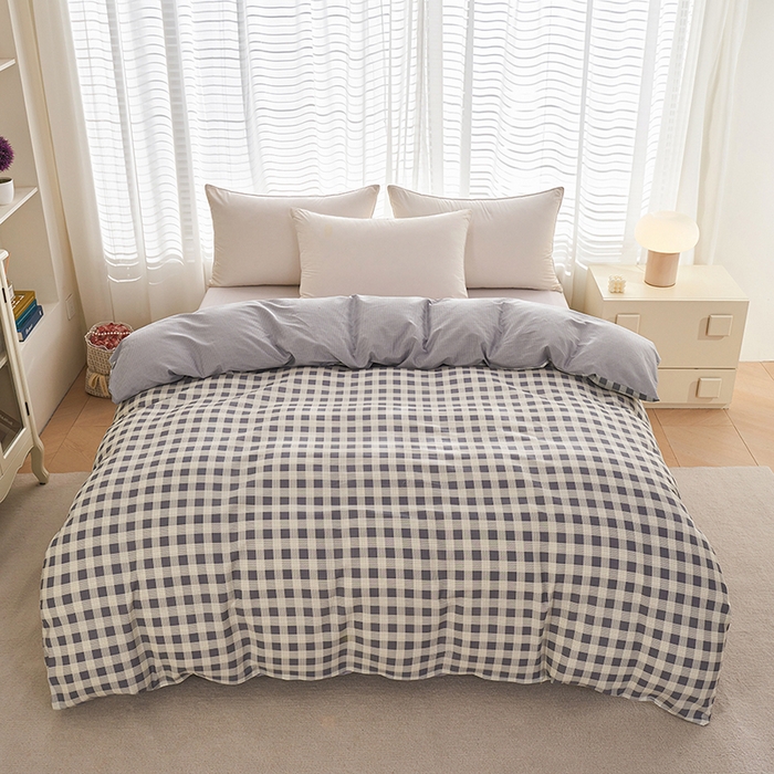 91家纺网 家纺一手货源 找家纺 （总）睡美美家纺 2025新款ins风舒适全棉印花系列单被套