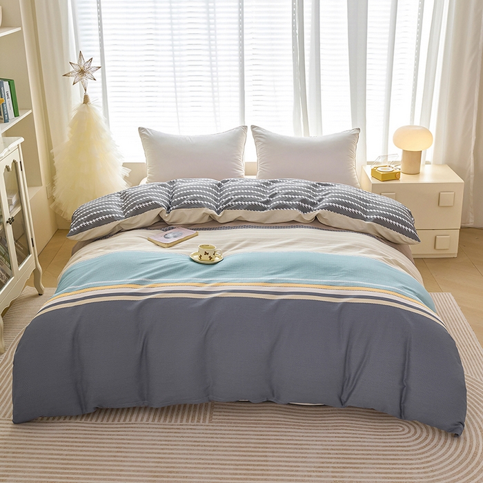 91家纺网 家纺一手货源 找家纺 （总）睡美美家纺 2025新款ins风舒适全棉印花系列单被套