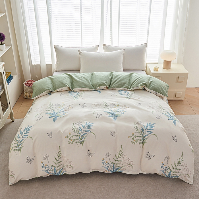 91家纺网 家纺一手货源 找家纺 （总）睡美美家纺 2025新款ins风舒适全棉印花系列单被套