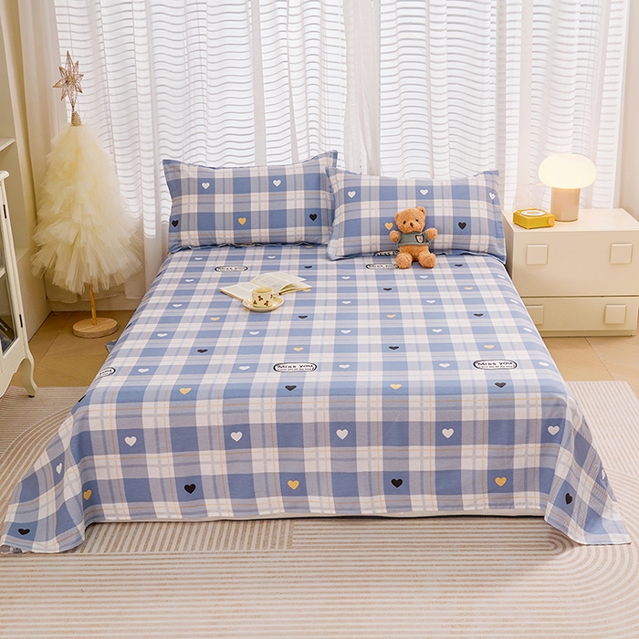 91家纺网 家纺一手货源 找家纺 （总）睡美美家纺 2025新款ins风舒适全棉印花系列单床单