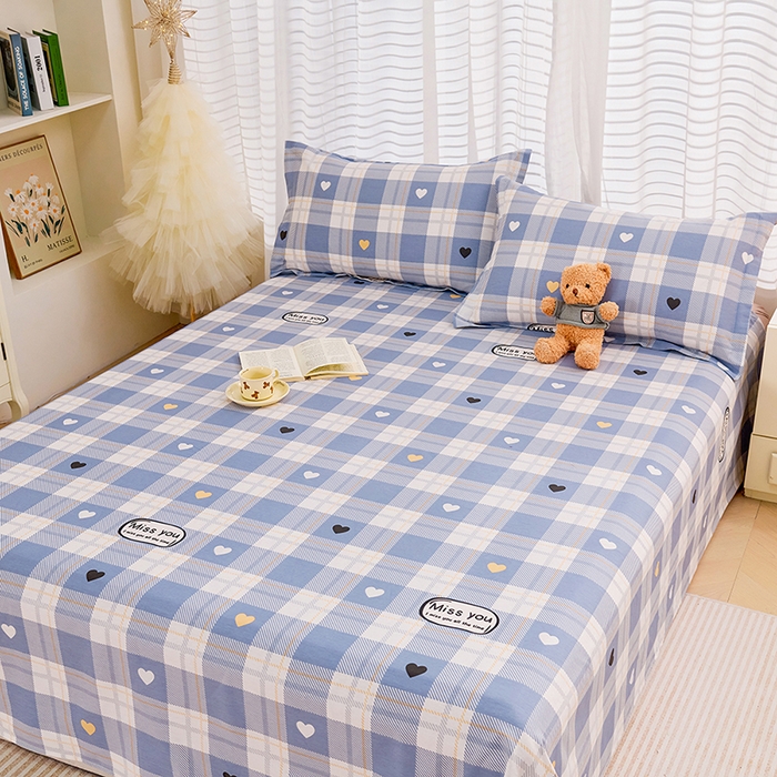 91家纺网 家纺一手货源 找家纺 （总）睡美美家纺 2025新款ins风舒适全棉印花系列单床单