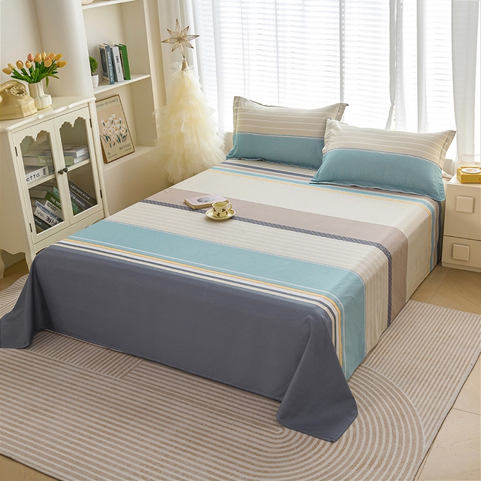 91家纺网 家纺一手货源 找家纺 （总）睡美美家纺 2025新款ins风舒适全棉印花系列单床单