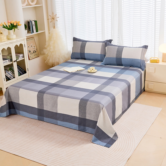 91家纺网 家纺一手货源 找家纺 （总）睡美美家纺 2025新款ins风舒适全棉印花系列单床单