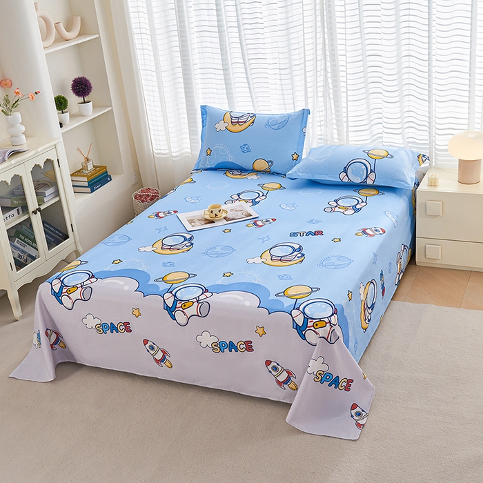 91家纺网 家纺一手货源 找家纺 （总）睡美美家纺 2025新款ins风舒适全棉印花系列单床单